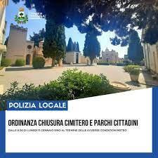 immagine relativa alla chiusura del cimitero comunale