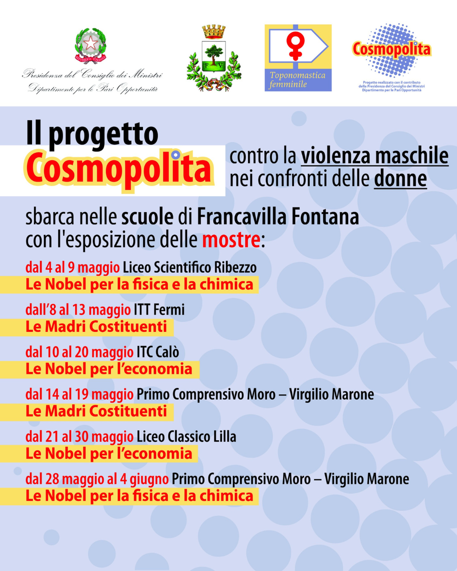 mostre Cosmopolita scuole maggio Francavilla Fontana