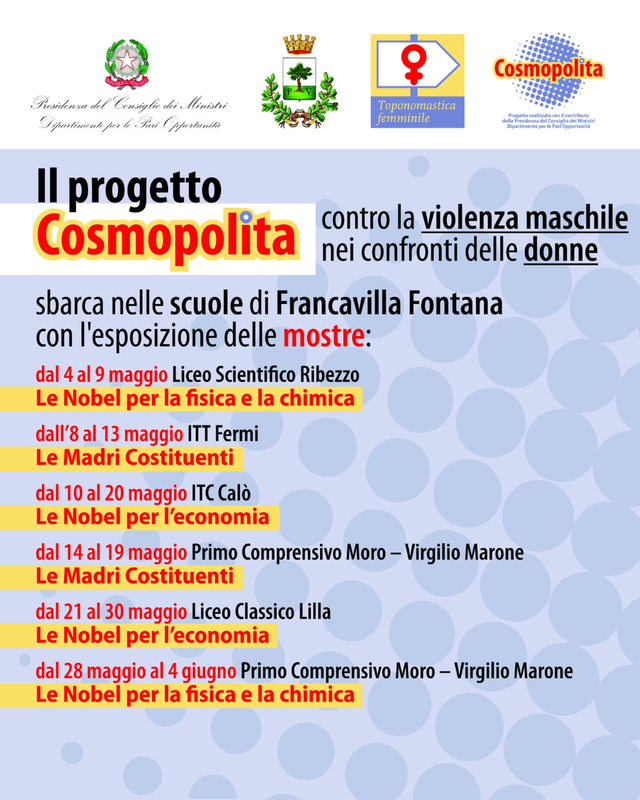 mostre Cosmopolita scuole maggio Francavilla Fontana